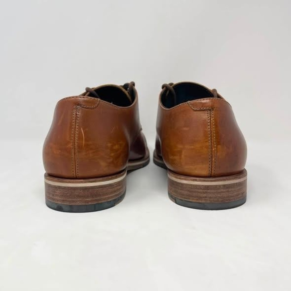 Helm The Bradley Teak Leather Lace Up Shoe Oxford Derby Mens 11M - Picture 3 of 10